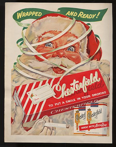 Illustration for article titled 12 Santa-Endorsed Smoking Ads